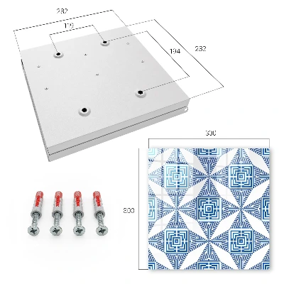 Geometric pattern Wall mounted key box