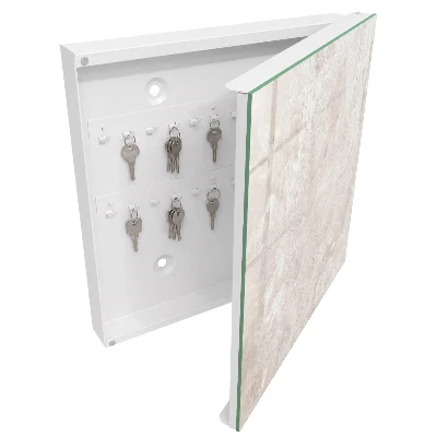 Beige abstractions Wall mounted key box