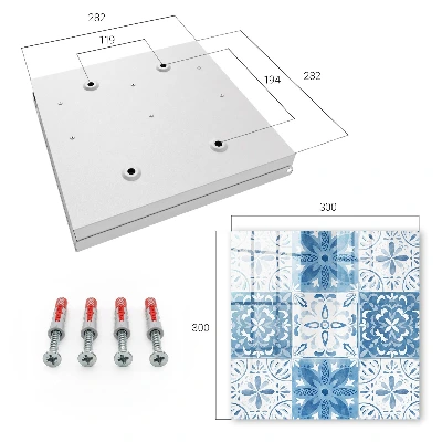 Geometric tiles Key cabinet