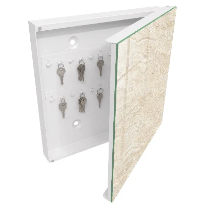 Beige waves Wall mounted key box