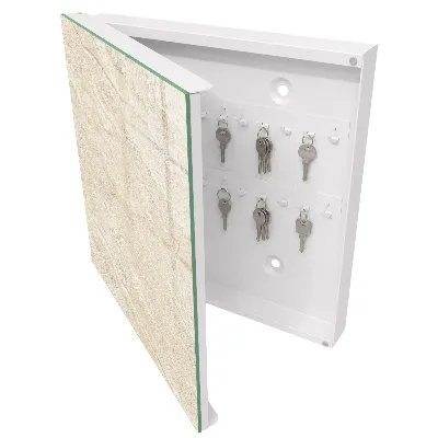 Beige waves Wall mounted key box