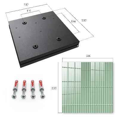 Green stripes Key box for wall