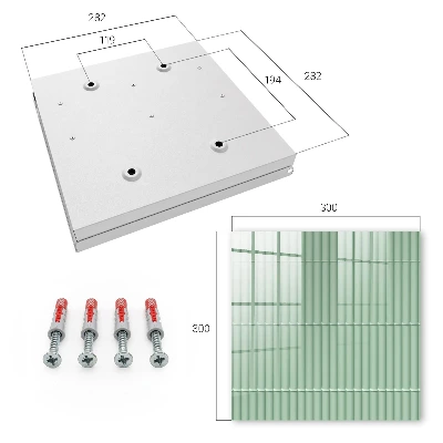Green stripes Key box for wall