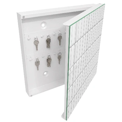 Key cabinet with a subtle geometry design