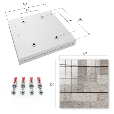 Grey wood Wall mounted key box