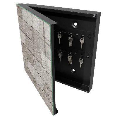 Grey wood Wall mounted key box