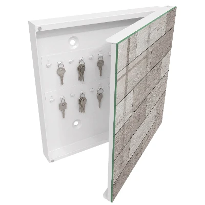 Grey wood Wall mounted key box