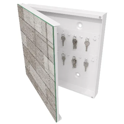 Grey wood Wall mounted key box