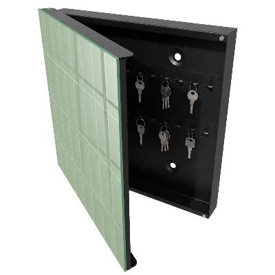Green tiles Key box for wall