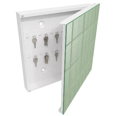Green tiles Key box for wall