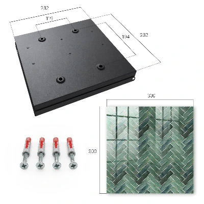 Green herringbone Key box for wall