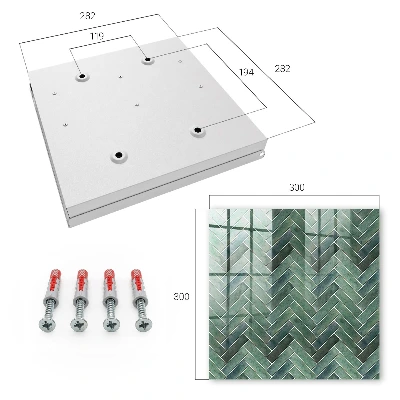 Green herringbone Key box for wall