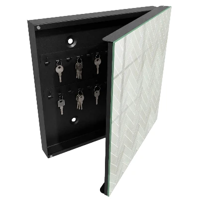 Herringbone pattern Wall mounted key box