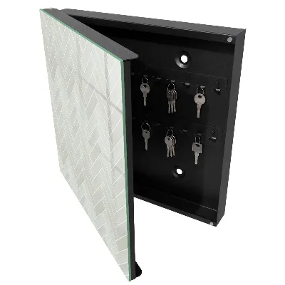 Herringbone pattern Wall mounted key box
