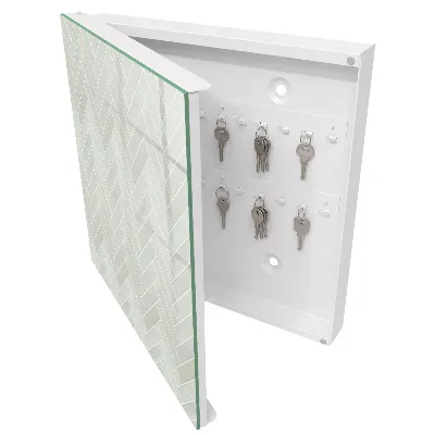 Herringbone pattern Wall mounted key box