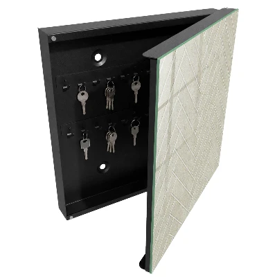 Beige herringbone Key cabinet
