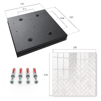 Marble herringbone Wall mounted key box