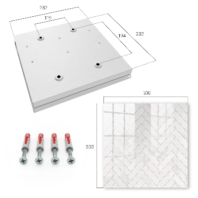 Marble herringbone Wall mounted key box