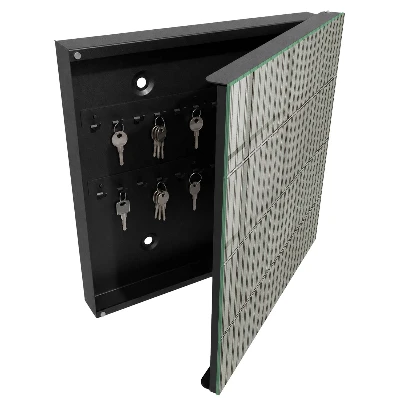 Grey tiles Key box for wall