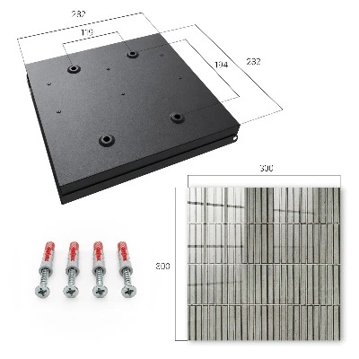 Grey tiles Key box for wall