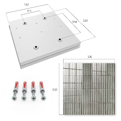 Grey tiles Key box for wall
