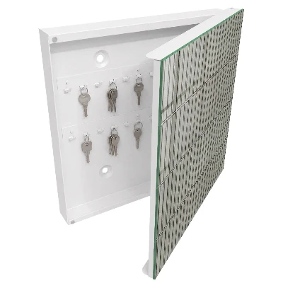 Grey tiles Key box for wall