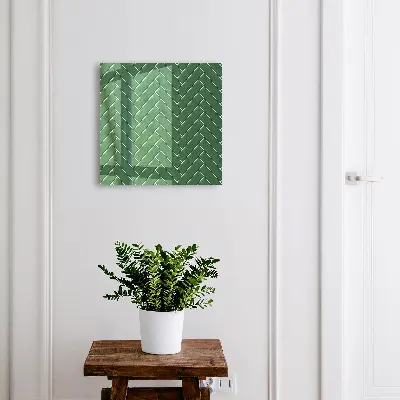 Green herringbone Key cabinet
