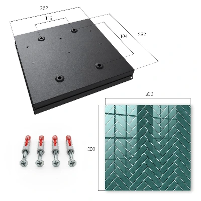 Turquoise herringbone Wall mounted key box