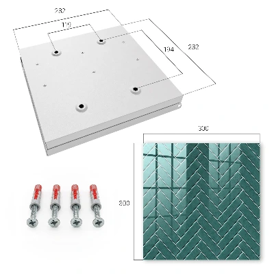 Turquoise herringbone Wall mounted key box