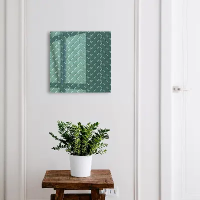 Turquoise herringbone Wall mounted key box