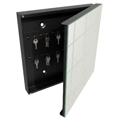 Subtle herringbone Key cabinet