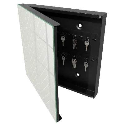 Subtle herringbone Key cabinet