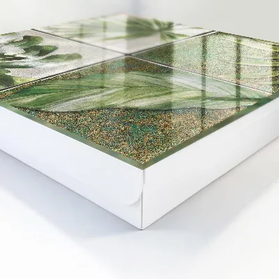 Botanical tiles Key box for wall