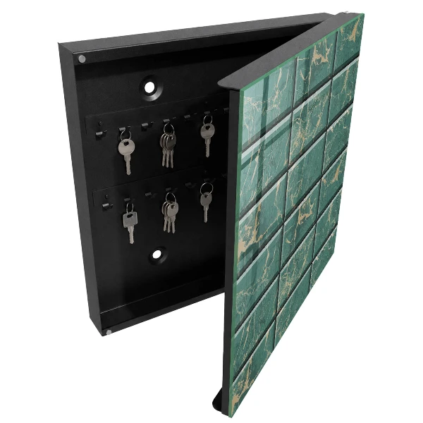 Green marble Wall mounted key box