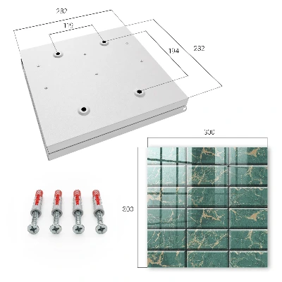 Green marble Wall mounted key box