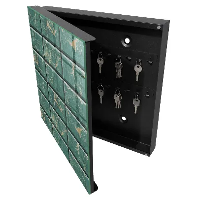 Green marble Wall mounted key box