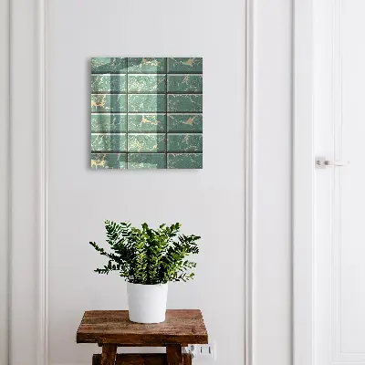 Green marble Wall mounted key box