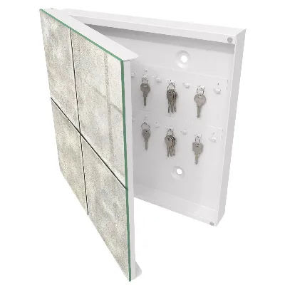Beige tiles Key box for wall