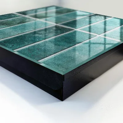 Turquoise tiles Key cabinet