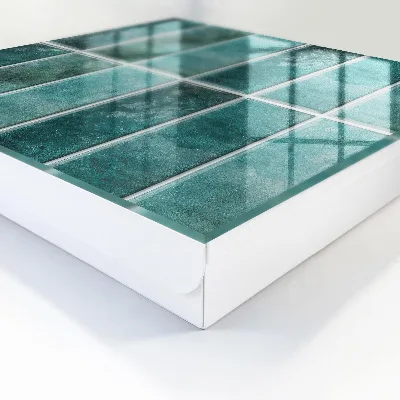 Turquoise tiles Key cabinet