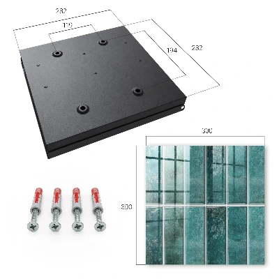 Turquoise tiles Key cabinet