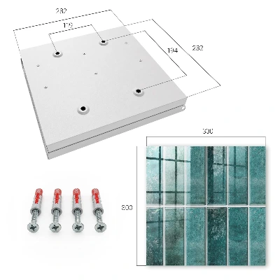 Turquoise tiles Key cabinet