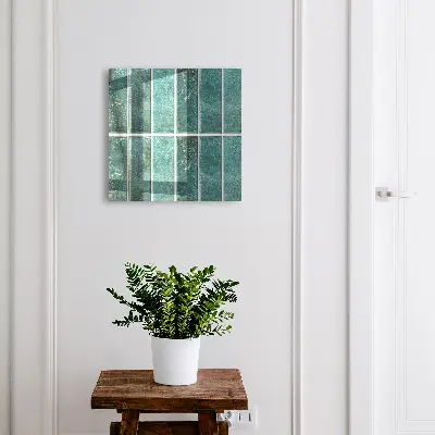 Turquoise tiles Key cabinet