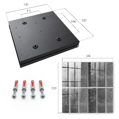 Grey tiles Key box for wall