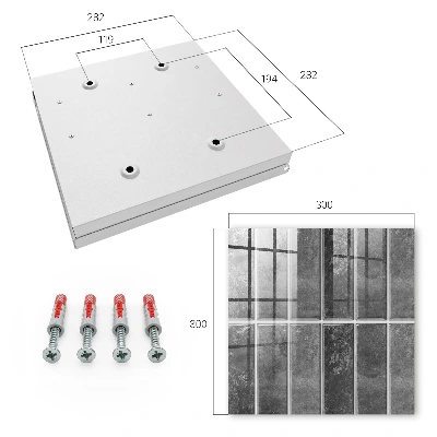Grey tiles Key box for wall