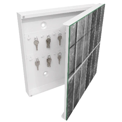 Grey tiles Key box for wall
