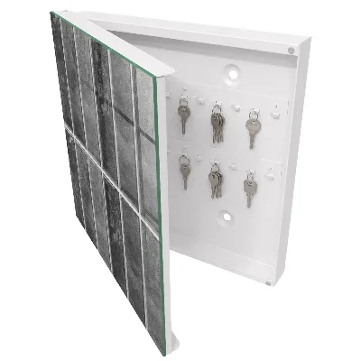 Grey tiles Key box for wall