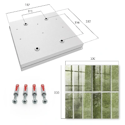 Green tiles Key box for wall