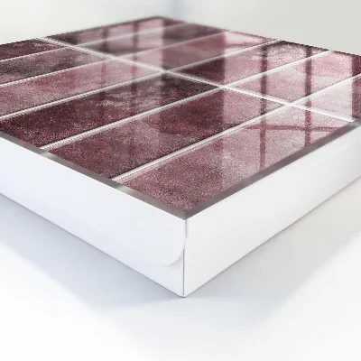 Burgundy tiles Wall mounted key box