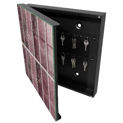 Burgundy tiles Wall mounted key box